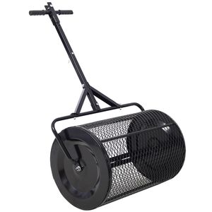 Épandeur de compost et de tourbe 2-en-1 de 36 pouces avec poignée en T pour VTT, en maille métallique, pour fertilisation et semis de pelouse - Product Image 2