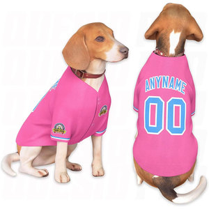 Wholesale Summer Cat Puppy Football Jersey Doggy Outfits Dog Fashion Pet Clothes Natural Soft Touch Baseball Dog <b>Shirts</b> - Product Image 1