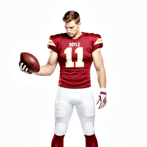 Maillot de football américain OEM avec short assorti dans une belle palette de couleurs, nom et numéro d'équipe personnalisés à prix de gros - Product Image 4