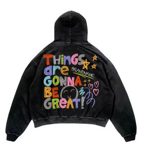 Sudadera con Capucha Personalizada con Logotipo, Lavada al Ácido, para Hombre, Sudadera de Alta Calidad, Lavada con Tinte, Talla Grande, Unisex - Product Image 6