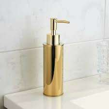 Distributeur de savon en métal doré brillant de luxe, très vendu en Inde, robuste pour salle de bain - Product Image 4