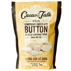 Botones de Chocolate Sólido Compuesto, Fabricación OEM/ODM, Botones de Chocolate Blanco HALAL, Proveedor de Galletas y Bizcochos de Cacao, Precio Competitivo - Product Image 1