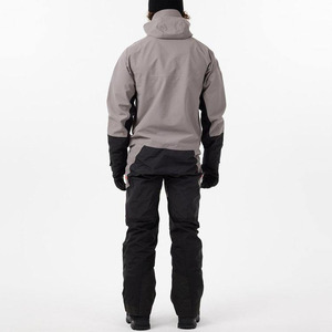 Combinaison de ski à capuche de haute qualité, bicolore, 220g polyester/nylon, fermeture éclair, design personnalisé, imperméable, respirante, très vendue - Product Image 2