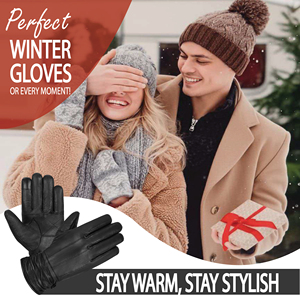 Premium Soft Winter Leather Club Casual Outdoor <b>Touchscreen</b> Thermal <b>Gloves</b> Eco-Friendly Cashmere Lining Men OEM ODM Factory - Product Image 5