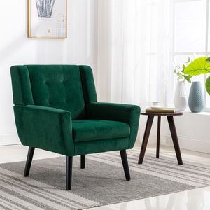 Poltrona Ergonomica Moderna in Morbido Velluto con Gambe Nere per Soggiorno e Camera da Letto, Uso Interno Domestico - Product Image 1