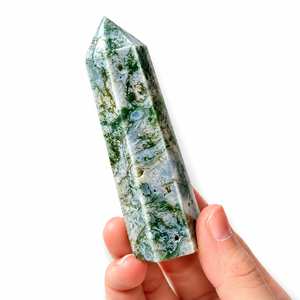 Torre de Cristal de Ágata Musgosa Natural, Obelisco de Piedra Preciosa Pulida, Cristal Curativo, Decoración, Regalo de Meditación, Proveedor Mayorista, Exportación - Product Image 6