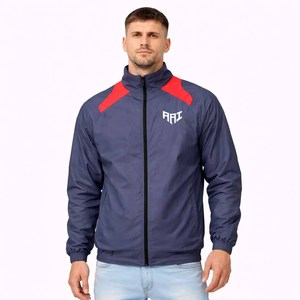 Veste homme légère coupe-vent zippée, veste de sport, veste d'entraînement personnalisée pour activités de plein air, fournisseur B2B en gros aux États-Unis - Product Image 1
