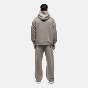 Conjunto de Sudadera con Capucha Gris para Hombre con Estampado de Letras en la Parte Delantera, Ropa Casual de Otoño, 100% Algodón, Tela French Terry - Product Image 2