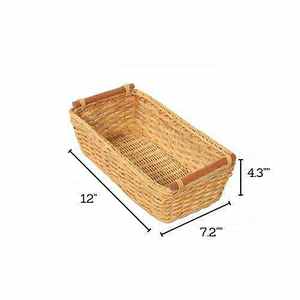 New Design Vintage Rattan Storage <b>Basket</b> Rectangle Designs for Kitchen Dining Room Quality Product By VgreenArt from Vietnam - Product Image 1
