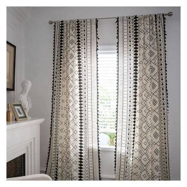Light Luxury Post-modern Minimalist Semi Transparent Curtains for Living Room Gradient Diamond Lattice Curtains Customization