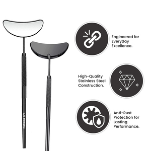 Professional Half Moon Black Plasma Stainless Steel Eyelash <b>Mirror</b> For Lashes Durable Lash <b>Mirror</b> by Bahasa Pro - Product Image 5