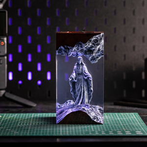 Lámpara de Resina Epoxi Personalizada, Lámpara de Resina Epoxi, Lámpara de Resina y Madera, Lámpara de Noche Personalizada, Regalo Hecho a Mano, Cumpleaños - Product Image 6