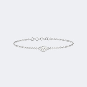 0.50CTW Oval Bezel-Set Diamond Station <b>Bracelet</b> - Product Image 3