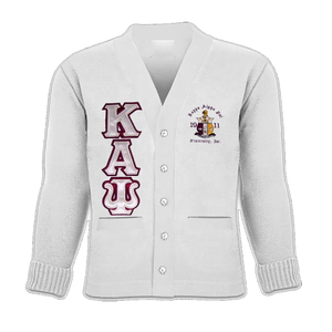 Wholesale Kapp@ Alpha Psi Unisex Maroon V-Neck <b>Cardigans</b> Full Sleeve Embroidery Logo Knit Sorority Fraternity <b>Sweaters</b> - Product Image 4