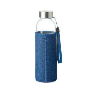 Bottiglia di Denim Anti-perdita Drinkware in vetro rosa personalizzata da 500 ml - Product Image 2