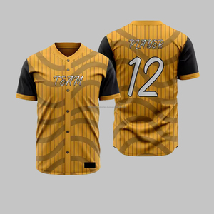 Uniforme de baseball imprimé logo personnalisé professionnel respirant prix d'usine de grande taille - Product Image 6