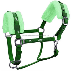 Full Fleece Padded Nylon Horse <b>Halter</b> Mink Padded Multicolor Leather Accessory Horse Headstall Equestrian Nylon Horse <b>Halter</b> - Product Image 3