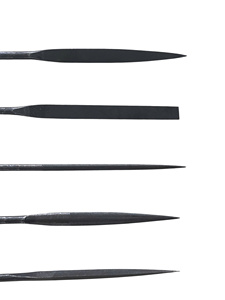 Juego de 5 manijas planas de acero de 200mm de grado DIY, herramientas de aguja de fuerza Industrial para joyería, herramienta de madera y piedra - Product Image 6