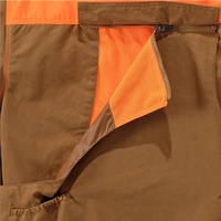 Veste de chasse marron orange style gilet matelassé avec fermeture éclair et poches