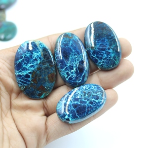 Cabujón de Piedra Preciosa Natural de Crisocola Azul y Malaquita, Tamaño Libre, Piedra Suelta al por Mayor, Cabujón Ovalado y en Forma de Pera de Tamaño Libre al por Mayor - Product Image 2