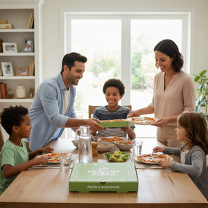 กล่องพิซซ่าพิมพ์ลายตามสั่ง บรรจุภัณฑ์ส่วนตัวสำหรับร้านพิซซ่า ร้านอาหาร และบริการจัดส่งอาหาร - Product Image 1