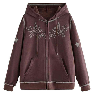 เสื้อฮู้ดดี้ประดับเพชรเทียม แบบสั่งทำ ผ้าฝ้ายแท้ 100% สีพื้นเรียบ ซิปหน้า สำหรับฤดูหนาว แบบยูนิเซ็กซ์ เสื้อฮู้ดดี้ผ้าฟลีซสำหรับออกกำลังกาย ประดับเพชรเทียม สำหรับผู้ชาย - Product Image 6