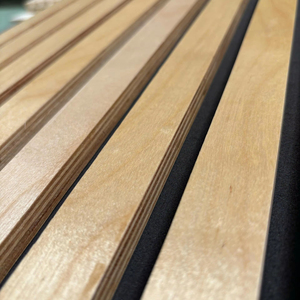 Paneles Acústicos Decorativos de MDF con Núcleo de Goma y Chapa de Madera Natural para Hogar, Sala de Estar, Gimnasio - Acústico de Poliéster - Product Image 1