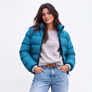 Veste d'hiver rembourrée Deep Purple, sur mesure, OEM, avec fermeture éclair intégrale, vêtement d'extérieur chaud, style streetwear décontracté, fournisseur, fabricant - Product Image 5