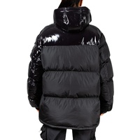 Veste matelassée style bulle pour homme, manteau d'hiver chaud en coton rembourré, tissu à mémoire de forme, broderie imprimée, capuche amovible
