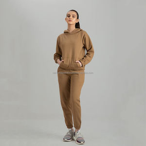 Nardon Apparel, conjunto de dos piezas desgastado personalizado, trajes de mujer, chaqueta con cremallera, pantalones de chándal, conjuntos informales de 2 piezas con capucha para correr - Product Image 5