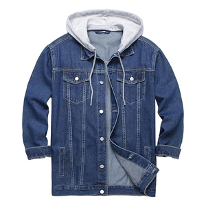 <b>Men's</b> Winter Hoodie Jean <b>Jacket</b> Regular Fit <b>Denim</b> <b>Jacket</b> <b>with</b> <b>Hood</b> 100% Cotton Windproof Eco-Friendly Street Wear - Product Image 1