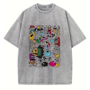 เสื้อยืดผู้ชายไซส์ใหญ่ พิมพ์ลายการ์ตูน ระบายอากาศได้ดี แขนสั้น คอกลม สไตล์สตรีท ผ้าคอตตอนเจอร์ซีย์ 100% ทรงปกติ โลโก้ด้านหน้า น้ำหนัก 220 กรัม - Product Image 6