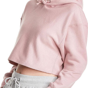 Sudadera con Capucha para Mujer, Color Sólido, Tejido de Algodón, Informal, para Otoño, Corte Regular, Transpirable, Manga Larga - Product Image 5