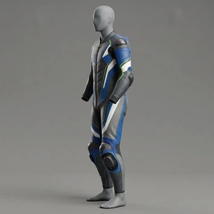 Combinaison de course moto intégrale avec protections CE, ensemble veste et pantalon en cuir pour motard, respirant, séchage rapide, équipement moto personnalisé - Product Image 3