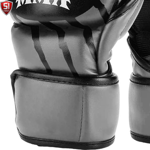 Gants d'entraînement unisexes SUMROOS INDUSTRY à demi-doigts en PU, impression numérique, fermeture auto-agrippante réglable pour MMA, boxe, arts martiaux - Product Image 6