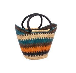 Sac fourre-tout en paille tressée en jonc de mer noir parfait avec poignée zigzag, style queue d'hirondelle, pour l'été et la plage, naturel, magnifique, classique, le meilleur - Product Image 1