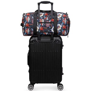 Wholesale Large Capacity Travel Luggage Duffle <b>Bag</b> Gym Sublimation Digital Printing Duffle <b>Bag</b> Floral pink Duffle <b>Bag</b> - Product Image 3