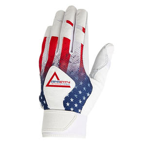 Gants de frappe de baseball en cuir véritable pour adultes, couleur blanche, réglables avec fermeture auto-agrippante, pour hommes et femmes, écologiques et légers - Product Image 4