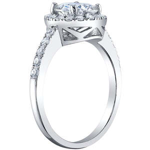 Anillo de Boda Vintage con Halo de Diamantes Creados en Laboratorio, Certificados por IGI, Corte Brillante Redondo, Color F, Claridad VS1, 2 Quilates, Oro Blanco de 18k - Product Image 2