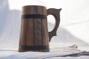 Mug à boisson classique en bois de baril - Product Image 5