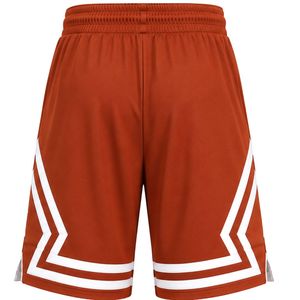 <b>Men</b> Custom Rust Orange Basketball <b>Shorts</b> with White Geometric Side Panels Breathable Mesh Athletic Training Gym Sports <b>Shorts</b> - Product Image 2