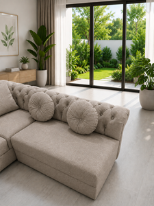 Sofá Minimalista Ecológico Origin Button, Conjunto de Sofás Modulares Cuadrados para Sala de Estar, Apartamento, Hotel, Personalizable - Product Image 4