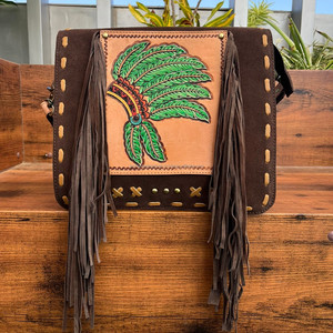 Bolso de mensajero de mujer de gran capacidad de cuero de gamuza con herramientas manuales de alta calidad, bolsos cruzados de moda con flecos - Product Image 3