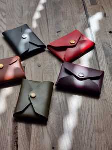 Genuine <b>Leather</b> Cash Envelope Portable Slim Design Custom Logo Multi-Function Easy to Carry Daily Use Unisex LCE-0066 - Product Image 2