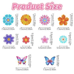 Kit fai da te per bouquet di fiori con strass multicolori e farfalle decorative per progetti creativi per bambini dai 7 ai 12 anni - Product Image 4