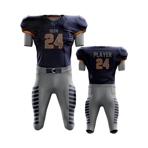 เสื้อฟุตบอลอเมริกันคุณภาพสูง พิมพ์ลายแบบซับลิเมชั่น ระบายอากาศได้ดี ต้านเชื้อแบคทีเรีย แห้งเร็ว ไซส์ใหญ่ โพลีเอสเตอร์ 100% รับผลิตตามแบบทีม - Product Image 5