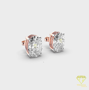 Pendientes de diamantes de corte ovalado de lujo, plata 925, pendientes de diamantes solitarios clásicos para mujer, joyería de boda - Product Image 6