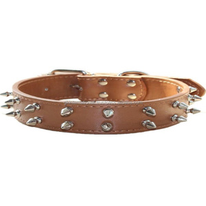Custom Best Selling Durable Rivet Spiked Studded Leather Dog Collar for Small Medium <b>Large</b> Breed Dog - Product Image 5