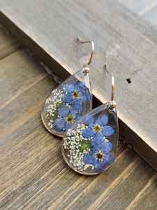 ต่างหูเรซิ่นคริสตัลทรงหยดน้ำ ต่างหูเรซิ่นลายคลื่นทะเล ต่างหูเรซิ่นเรืองแสงออโรร่า ต่างหูเรซิ่นลายดอกไม้ลึกลับ งานฝีมือเรซิ่น - Product Image 6