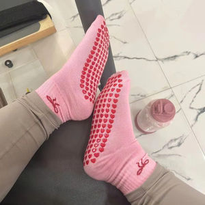 Calcetines Deportivos Heart Grip, Antideslizantes, de Algodón Elástico, Transpirables, Cómodos, para Yoga, Pilates, Fitness, Modernos, para Entrenamiento en Interiores - Product Image 1